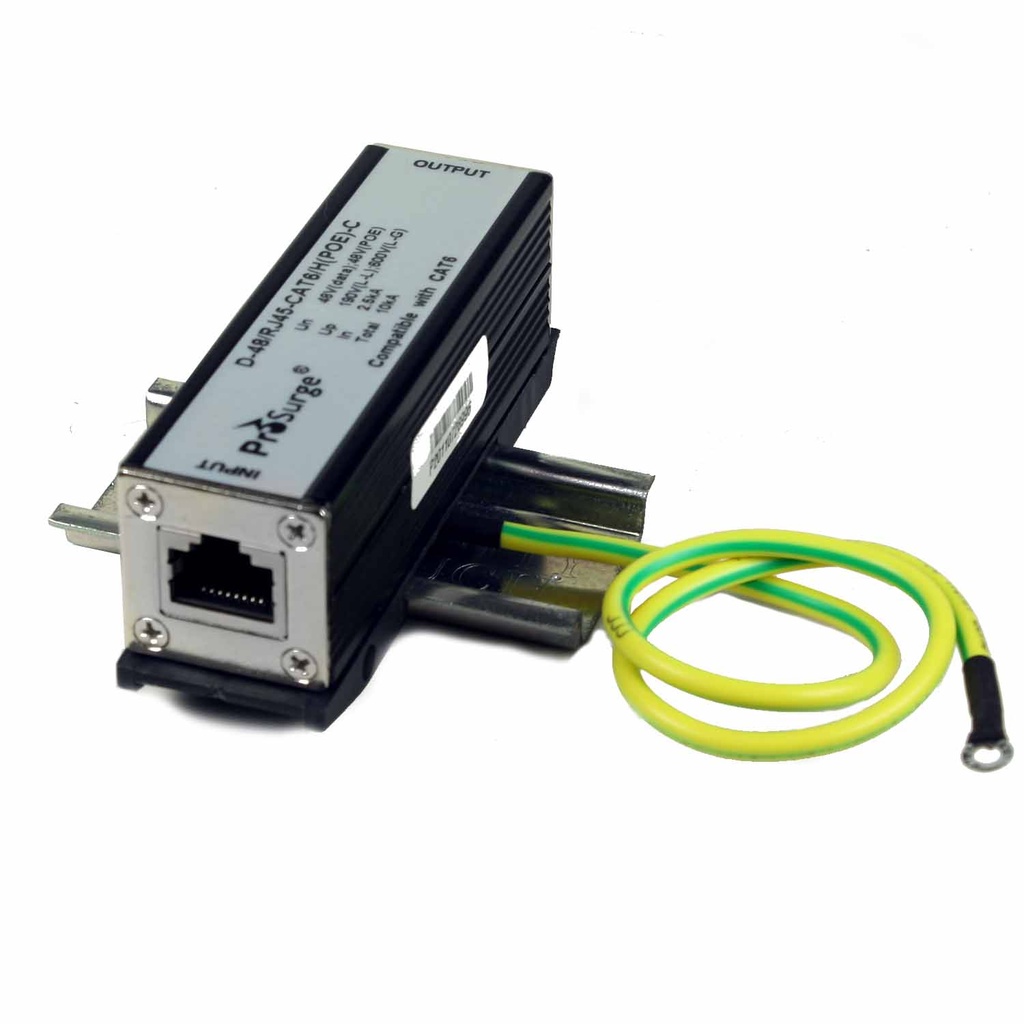 POE Surge Protector, Cat5e RJ45 Surge Protector, Voltage Rating 48Vdc